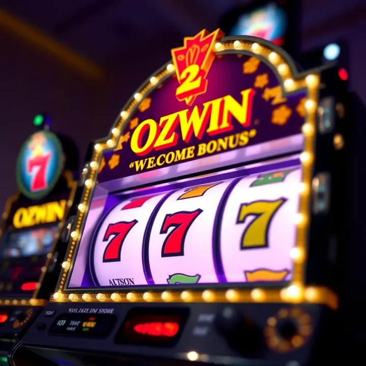 Slot machine with glowing lights representing a casino bonus offer