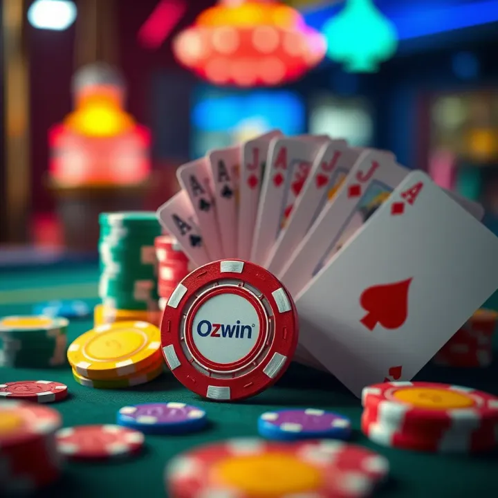 Colorful casino chips and cards symbolizing online bonuses for Australian players