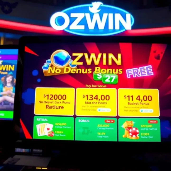 Bright digital interface displaying promotional offers and bonuses for online casino players