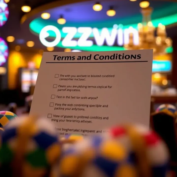 Illustration of terms and conditions checklist for online casino promotions