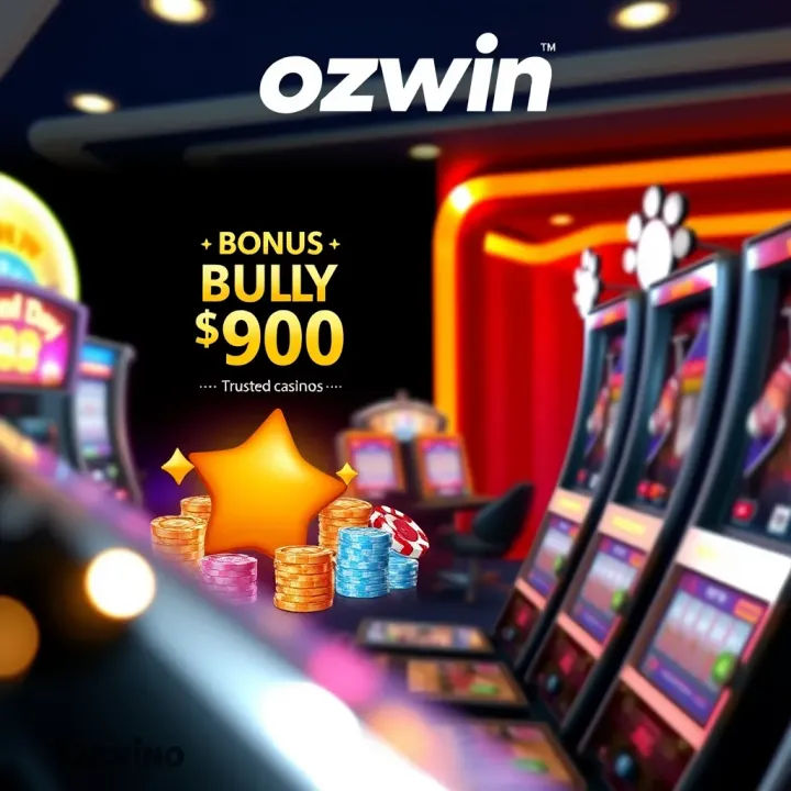 Ozwin Pokies Promotional Bonuses and Rewards Promotional banner showcasing enticing bonuses and rewards for players on an online casino platform