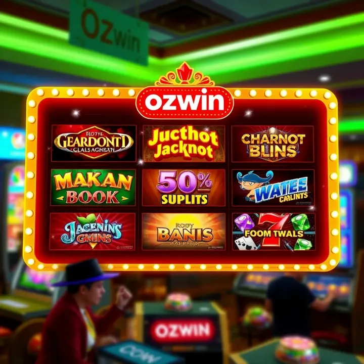 Overview of Popular Progressive Jackpot Games on Ozwin Bright casino-themed graphic highlighting key progressive jackpot titles available on Ozwin