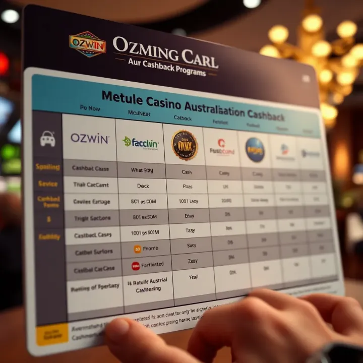 Comparison of Popular Australian Cashback Programs Comparison chart displaying various cashback programs available in Australia