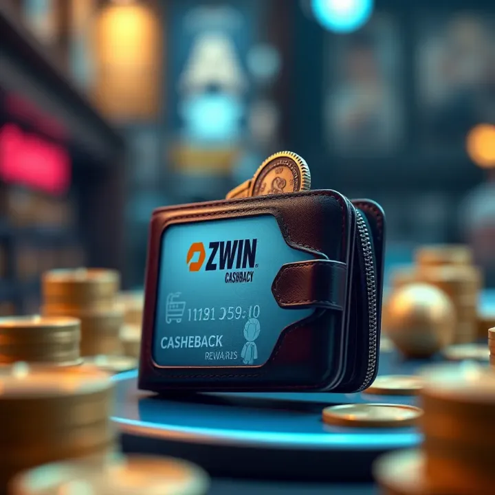 Illustration of a digital wallet receiving cashback rewards from online purchases