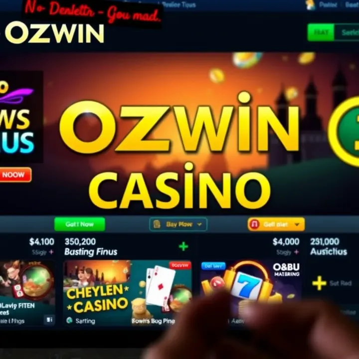 Ozwin Casino No Deposit Bonus Codes and Offers Overview Digital interface displaying Ozwin Casino no deposit bonus codes and promotional offers