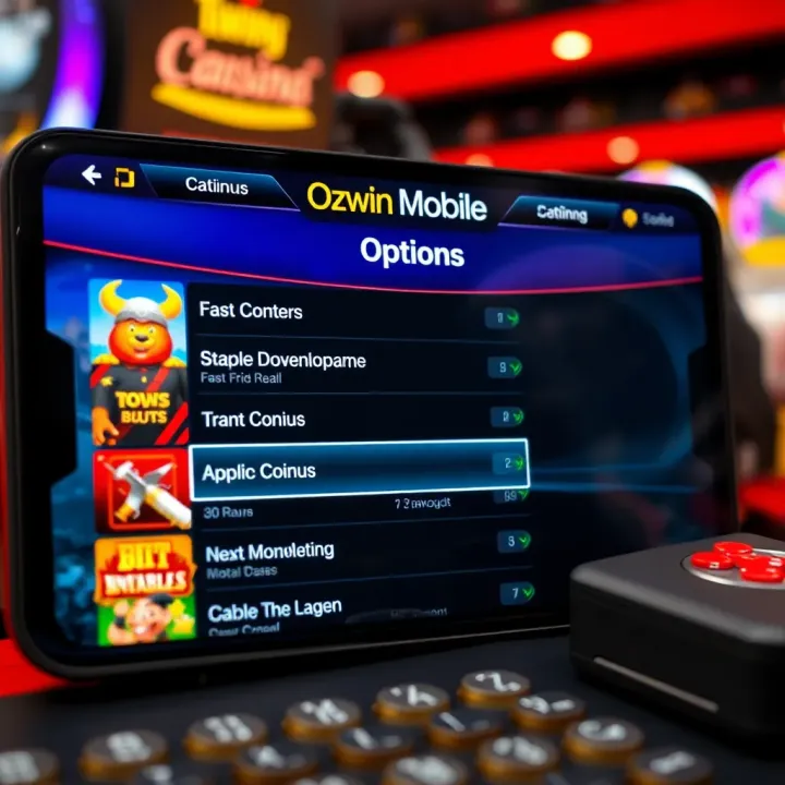 User interface displaying available downloadable content options in Ozwin Mobile
